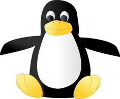 Plush Tux clip art 