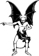 Objects - Pointing Devil clip art 