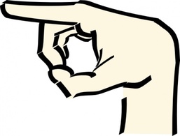 Human - Pointing Hand clip art 