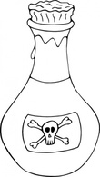 Poison_bw clip art 