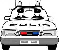 Cartoon - Police Car clip art 