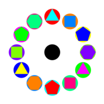 Polygons In Circles Rainbow 