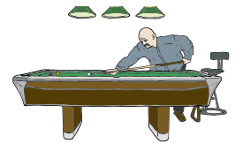 Human - Pool Table with Player 
