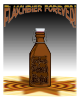 Cartoon - Poster Flaschbier forever 