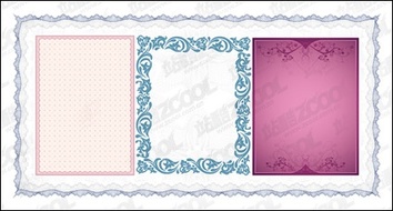 Practical lace border vector material-3