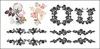 Patterns - Practical lace pattern vector material-2 