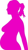 Human - Pregnancy Silhouet clip art 