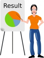 Presentation With Girl clip art