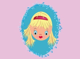 Cartoon - Pretty Doll Face 