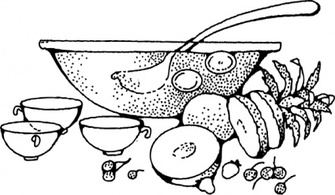 Food - Punch Bowl clip art 