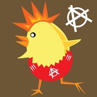 Animals - Punk Rock Chicken For Easter clip art 