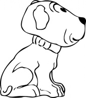 Animals - Puppy Side View clip art 