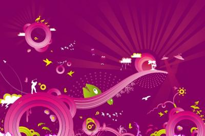 Purple Abstract Vector Background Preview