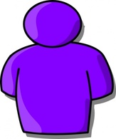 Purple Avatar clip art 