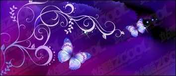 Purple Butterfly Dream background and patterns