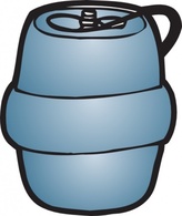 Food - Purple Plastic Keg clip art 