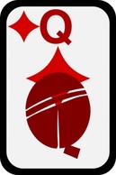 Queen Of Diamonds clip art