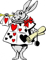 Animals - Rabbit From Alice In Wonderland clip art 