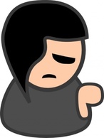 Radacina The Sad Little Emo clip art