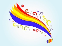 Shapes - Rainbow Streamer Vector 