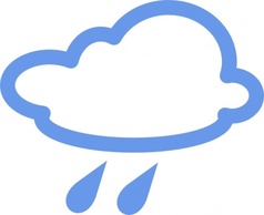 Nature - Rainy Weather Symbols clip art 