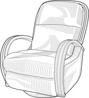 Objects - Recliner Chair clip art 