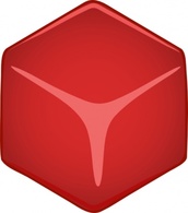 Red 3d Cube clip art