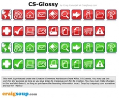 Red and green craigSoup Glossy Icons Preview