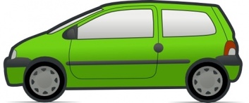 Red And Green Renault Twingo clip art Preview