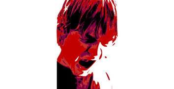 Human - Red angry Boy free vector 