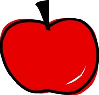 Food - Red Apple clip art 