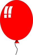 Red Baloon Helium Party clip art 