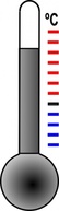 Red Blue Temperature Thermometer Grey Indicator Measure Celcius Preview