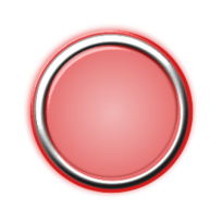 Elements - Red Button with Internal Light and Glowing Bezel 