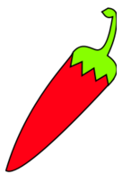 Food - Red Chili With Green Tail 