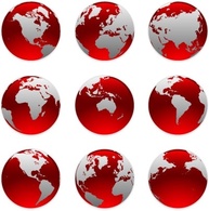 Red Chrome Globes 