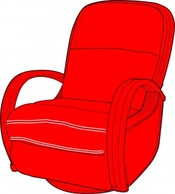 Red Desk Chair Seat Lounge Leather Preview