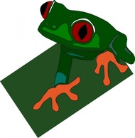 Animals - Red Eyed Frog clip art 