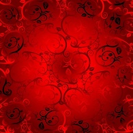 Abstract - Red Floral Ornaments 