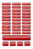 Elements - Red Glossy Buttons 2 