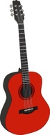 Music - Red Guitar clip art 