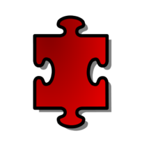 Red Jigsaw piece 01