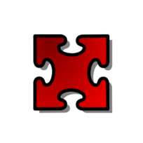 Red Jigsaw piece 03