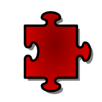 Red Jigsaw piece 05