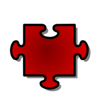 Red Jigsaw piece 06