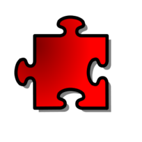 Red Jigsaw piece 12