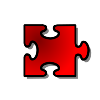 Red Jigsaw piece 14