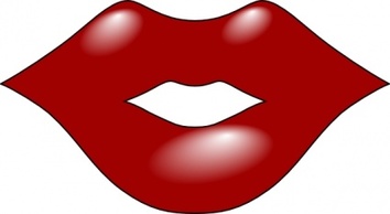 Human - Red Lips clip art 