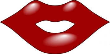 Shapes - Red Lips clip art 