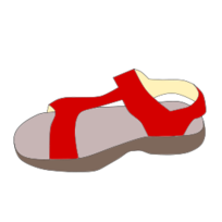 Red sandal